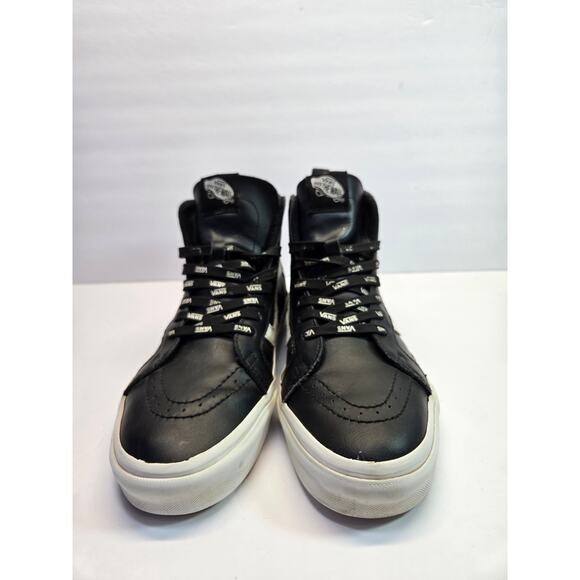 Vans Off The Wall Size 8 Mens 9.5 WMN Sk8 Hi Mid Leather Skate Shoes Sneakers - Picture 5 of 9